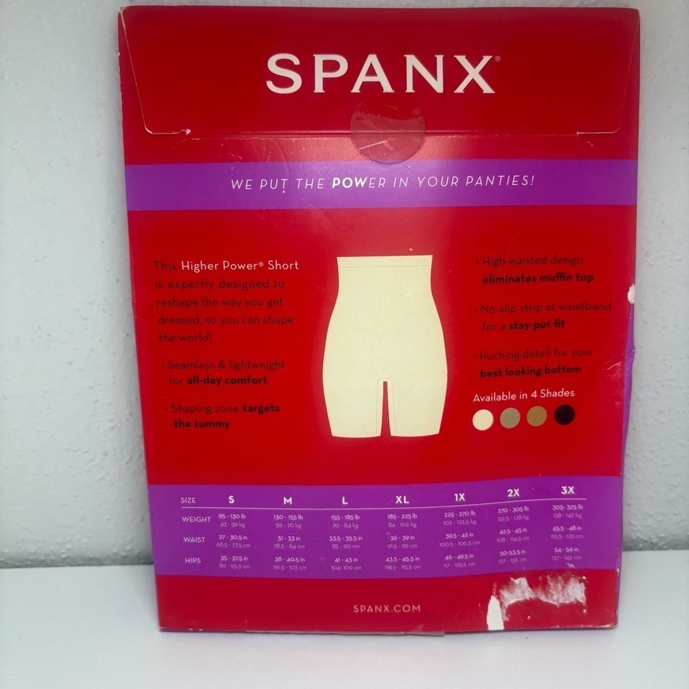 Spanx Women's Higher Power Sculpting Short Soft Nude Size M with Tags - Picture 2 of 3
